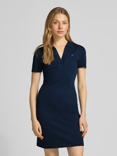 Tommy Hilfiger Nauwsluitende polojurk van katoenmix Marineblauw - 4