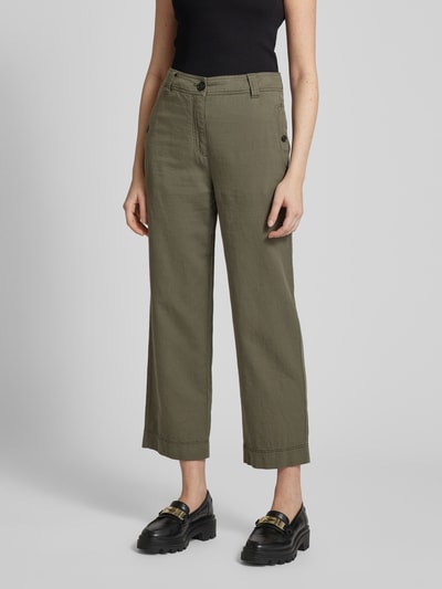 Marc Cain Wide Fit Hose mit Knopfverschluss Khaki 4