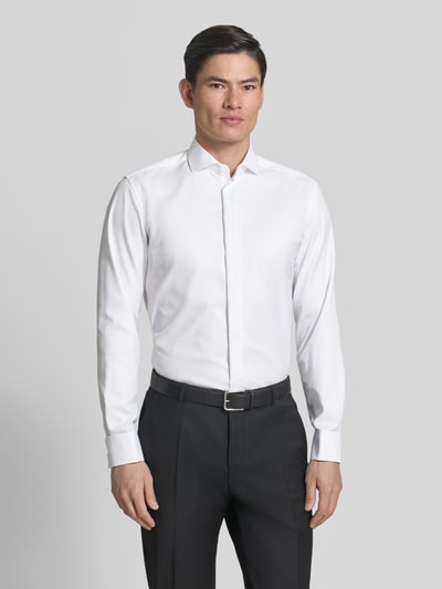 ETERNA Slim Fit Business-Hemd mit verdeckter Knopfleiste Weiss 4