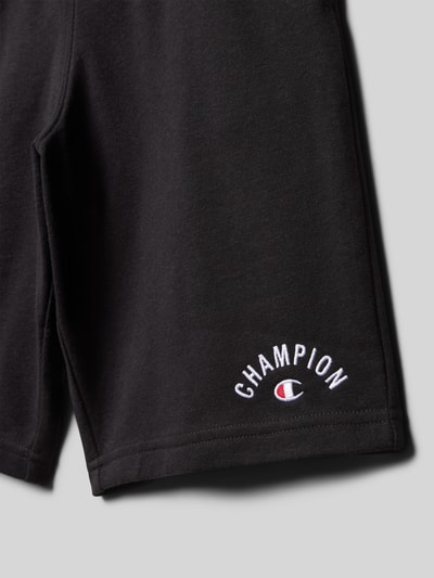 CHAMPION Sweatshorts mit Logo-Stitching Black 2