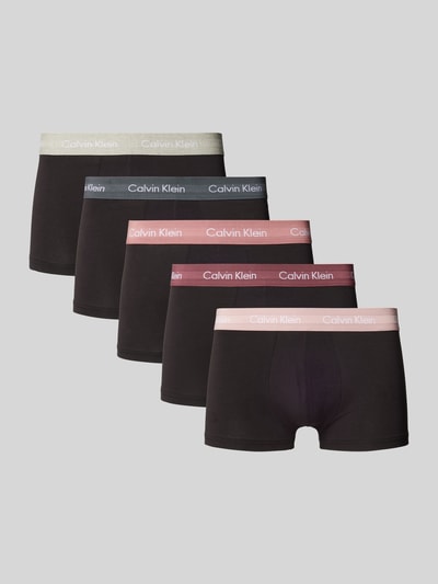 Calvin Klein Underwear Trunks mit elastischem Label-Bund im 5er-Pack Black 1