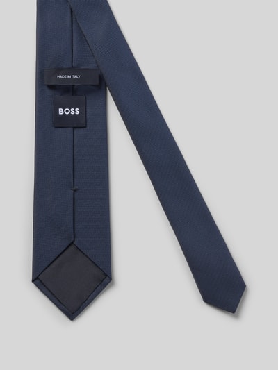 Produktfoto, Krawatte aus Seide-Mix Modell 'H-Tie 7,5 CM-262' von BOSS in Dunkelblau, feine Struktur, Herren Krawatte von BOSS