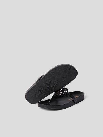 Tory Burch Zehentrenner mit Logo-Motiv Schwarz 5