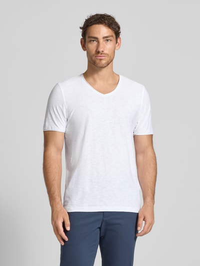 MCNEAL T-Shirt mit V-Ausschnitt Weiss 4
