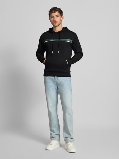 Tom Tailor Denim Regular fit hoodie van katoenmix Zwart - 1