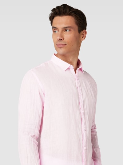 Zeybra Linnen vrijetijdsoverhemd, model 'Camicia' Roze - 3