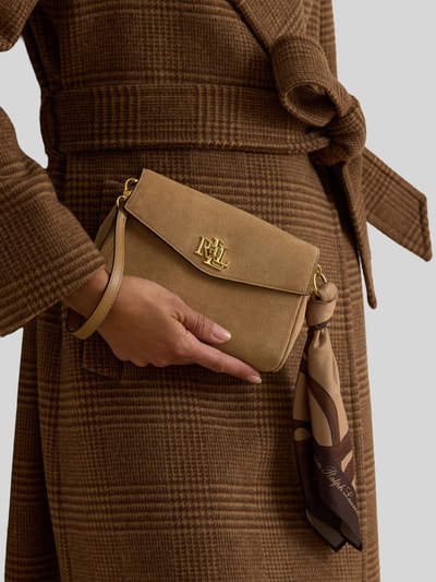 Lauren Ralph Lauren Umhängetasche aus echtem Schafsleder Camel 1