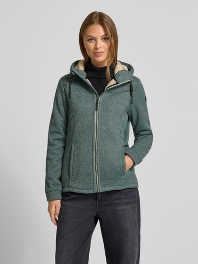 G.I.G.A. DX Kurtka z kapturem i podszewką z futerka Petrol melanż 4