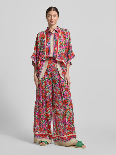 Essentiel Antwerp Loose Fit Weite Hose aus Viskose-Seide-Mix Modell 'JOEK' Rot 1