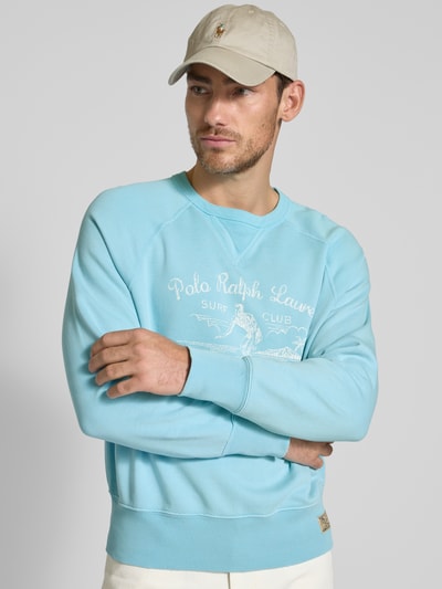 Polo Ralph Lauren Sweatshirt mit Label-Print Hellblau 3