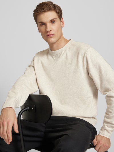 G-Star Raw Loose Fit Sweatshirt aus Baumwoll-Mix Modell 'NIFOUS' Offwhite Melange 3