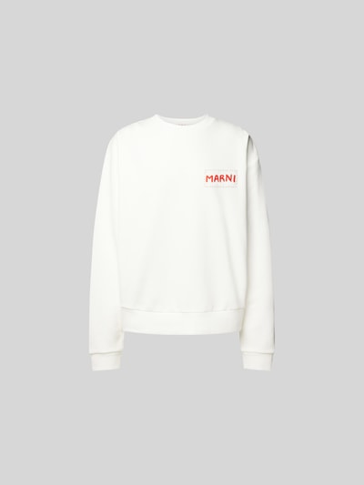 Marni Oversized Sweatshirt mit Label-Detail Offwhite 2