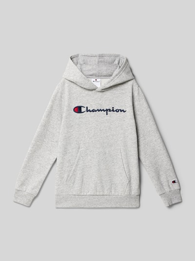 CHAMPION Hoodie met labelstitching Middengrijs gemêleerd - 1