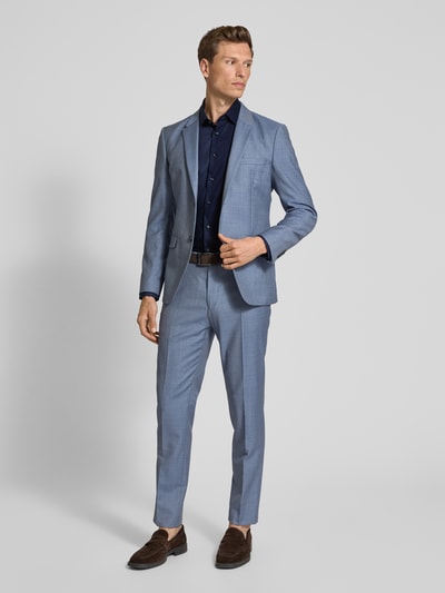Christian Berg Men Regular fit zakelijk overhemd met kentkraag Marineblauw - 1