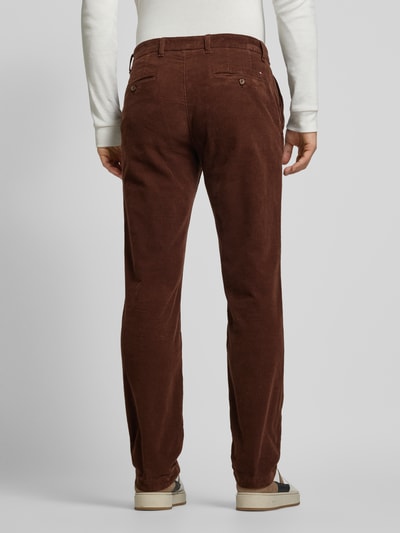 Tommy Hilfiger Regular fit corduroy broek met riemlussen, model 'DENTON' Middenbruin - 5