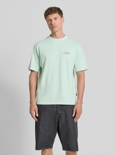 BOSS Orange Regular Fit T-Shirt aus reiner Baumwolle Modell 'SURFWASH' Tuerkis 4