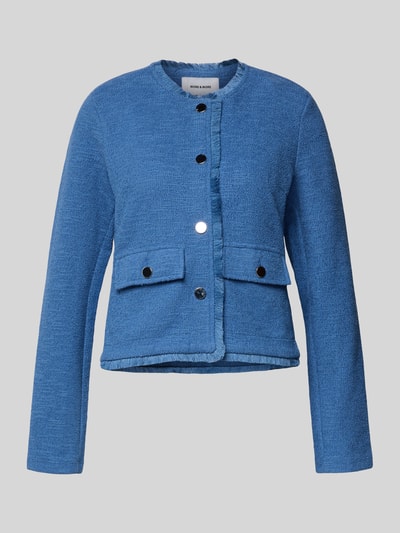 More & More Blazer mit Fransen Blau 2