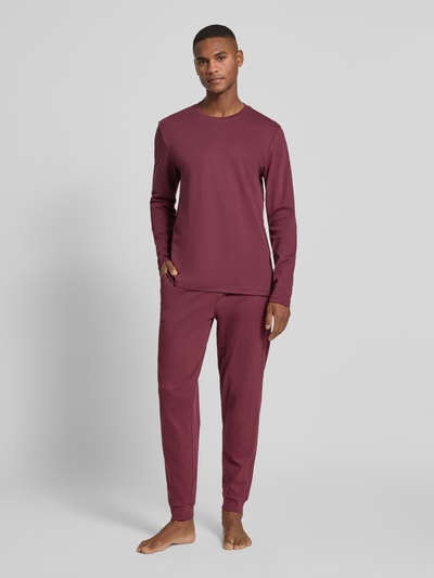 Christian Berg Men Lounge-Hose mit elastischem Bund und Eingrifftaschen Pflaume 1