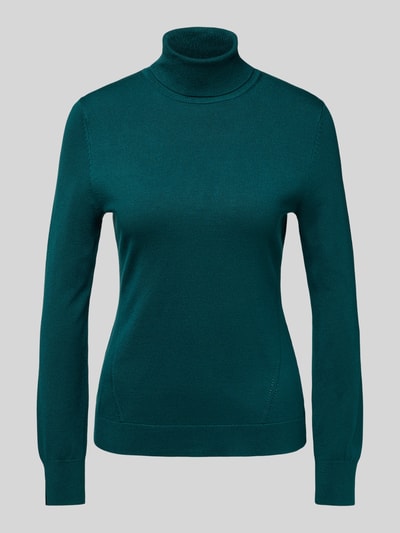 comma Pullover van viscosemix met col Petrol - 2