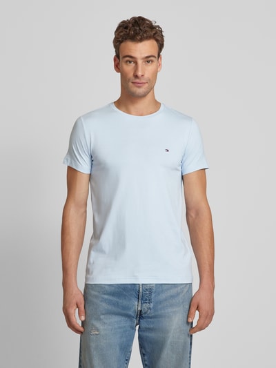 Tommy Hilfiger Slim fit T-shirt met ronde hals Bleu - 4