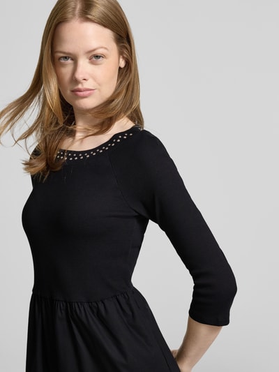 Zero Midikleid mit Rundhalsausschnitt Black 3