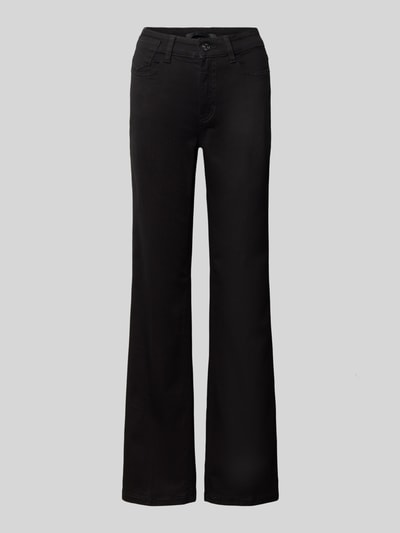 MAC straight fit jeans met uitlopende benen model 'Laura' Zwart - 1