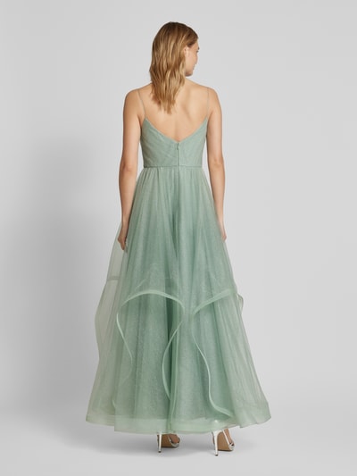 Jake*s Cocktail Abendkleid mit Effektgarn Khaki Melange 5