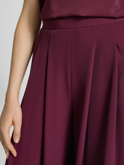 Rinascimento Wide leg broek met plooien Bordeaux - 3