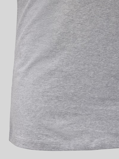 Bread & Boxers T-Shirt mit geripptem Rundhalsausschnitt Hellgrau Melange 2