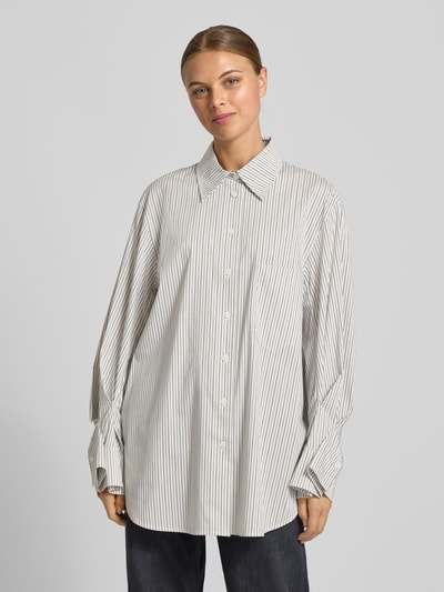 JOOP! Regular Fit Hemdbluse aus Viskose-Mix Modell 'Benice' Hellgrau 4
