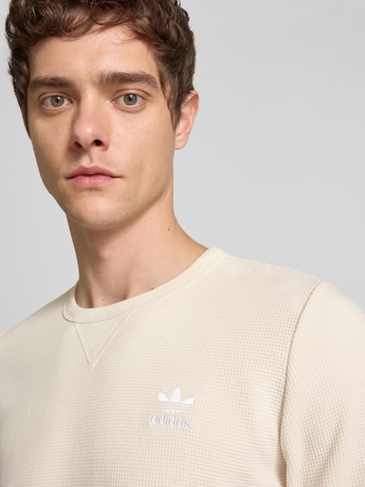 adidas Originals T-shirt met labelstitching Offwhite - 3