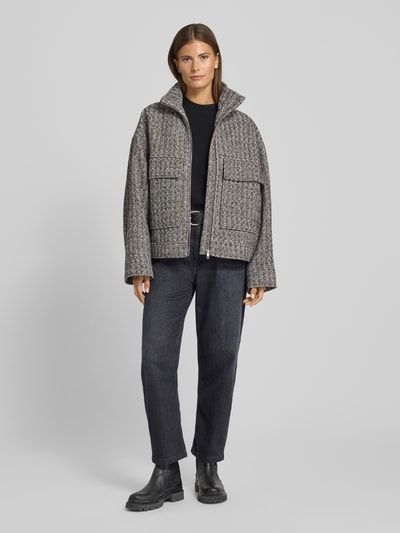 Jake*s Casual Jacke mit Stehkragen und Pattentaschen Black 1