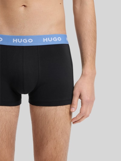 HUGO Obcisłe bokserki z mieszanka bawełny w zestaw 3 szt. Niebieski 2