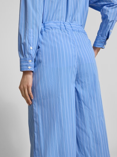 MAX&Co. Wide leg stoffen broek met steekzakken, model 'GITANE' Bleu - 3