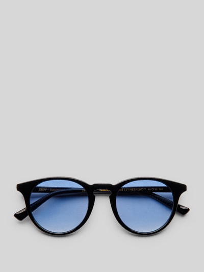 MessyWeekend Okrągłe okulary przeciwsłoneczne model 'NEW DEPP' Czarny 2