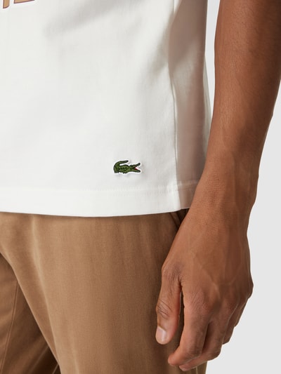 Lacoste T-Shirt mit Label-Print Offwhite 3