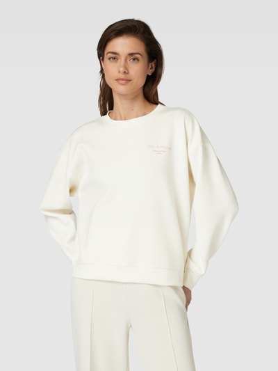 Jake*s Collection Sweatshirt met statementprint Offwhite - 4