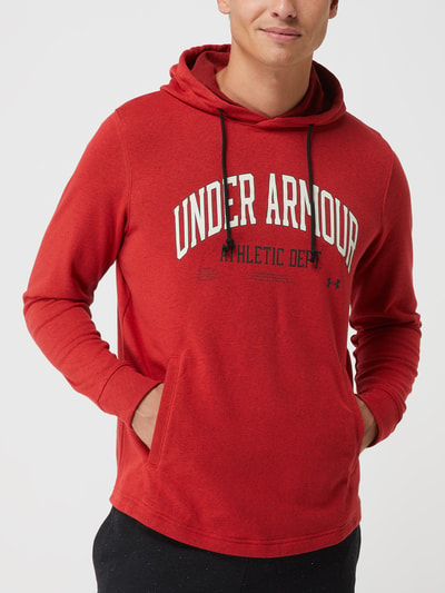 Under Armour Bluza z kapturem o luźnym kroju z logo  Czerwony 4