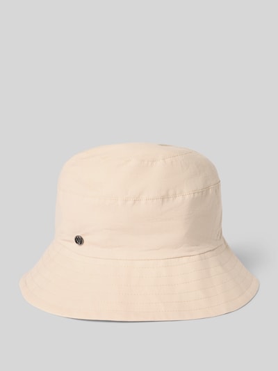 Produktfoto, Bucket Hat mit Label-Detail von Loevenich aus reiner Baumwolle, schmale Krempe, unifarben, strukturierte Oberfläche
