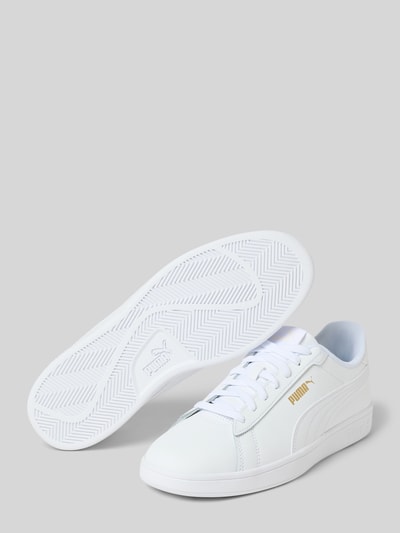 PUMA Sneaker aus Leder mit Schnürung Modell 'Smash 3.0' Weiss 4