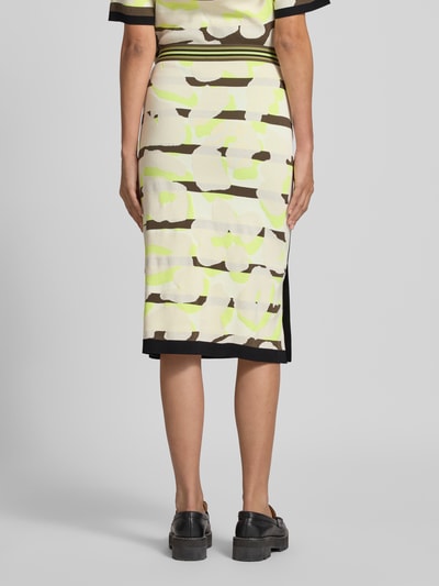 Marc Cain Midirock mit Viskose-Anteil und elastischem Bund Khaki 5