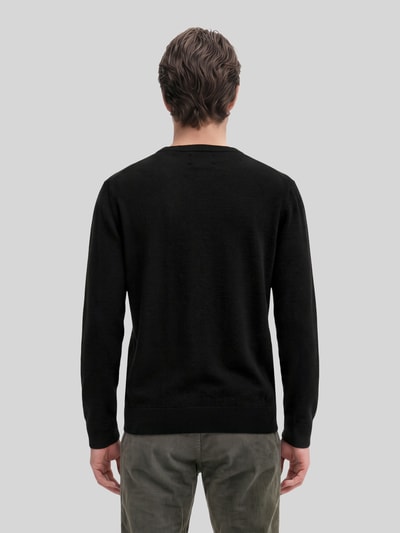 Marc O'Polo Regular Fit Pullover aus Baumwoll-Mix mir Schurwoll-Anteil Black 5