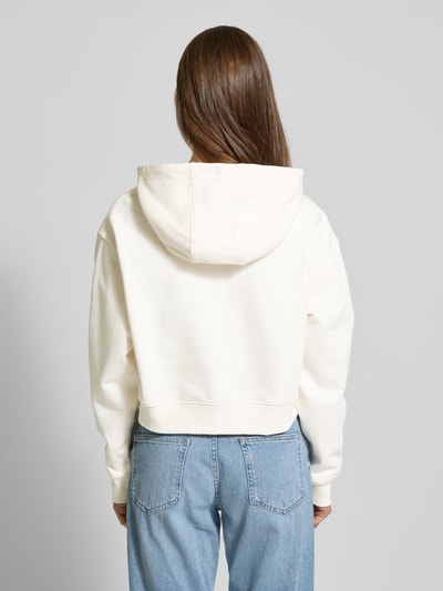 Tommy Jeans Cropped Hoodie mit Label-Print Offwhite 5