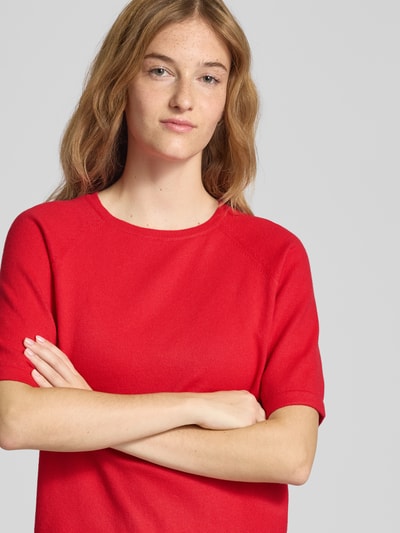 Pieces Regular fit T-shirt met raglanmouwen, model 'BREE' Roestrood gemêleerd - 3