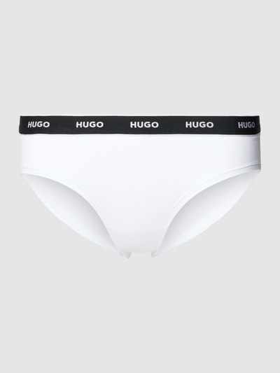 HUGO Slip met label in band, model 'CAROUSEL' Wit - 1