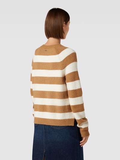 BOSS Gebreide pullover met ronde hals, model 'Febisan' Camel - 5