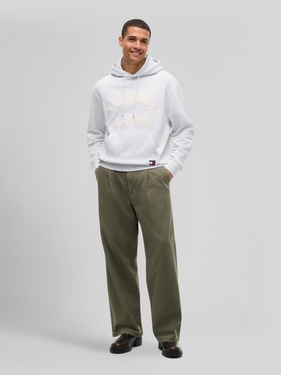 Tommy Jeans Hoodie mit Logo-Patch Hellgrau Melange 1