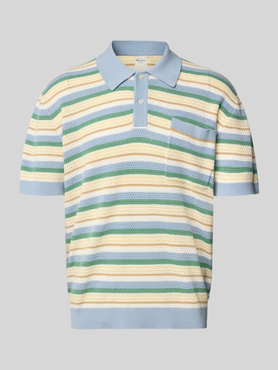 Pepe Jeans Regular fit gebreid shirt met polokraag Lichtblauw - 2