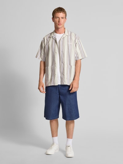 Carhartt Work In Progress Regular fit vrijetijdsoverhemd met labelstitching Zand - 1