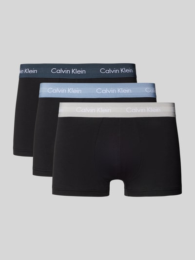 Calvin Klein Underwear Trunks mit Logo-Bund im 3er-Pack Black 1